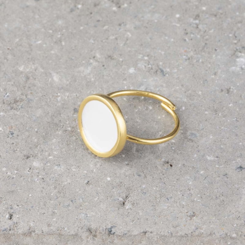 Circle Gold Ring with Adjustable Band