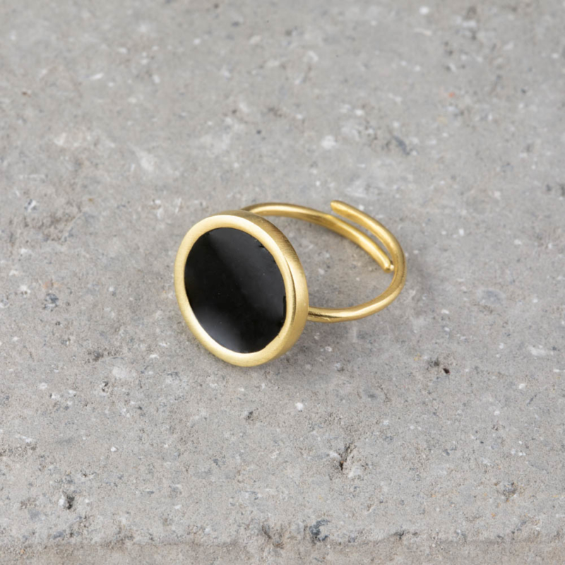 Circle Gold Ring with Adjustable Band